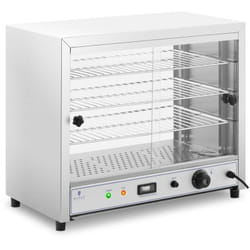 Vitrine Chauffante Présentoir Chauffant à Poser Cantine 3 Étages 30 - 85 °c Inox