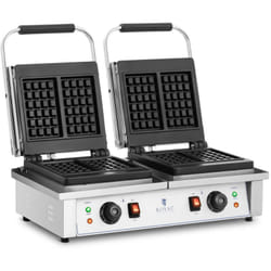 Royal Catering - Double gaufrier belge traditionnel Gaufrier électrique rectangulaire 2 x 2 000 w
