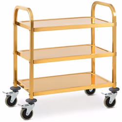 ⭐⭐⭐⭐⭐ Charriot de service robuste, en inox, à 3 plateaux de marques Royal Catering ✅ Modèle: RCSW 2.1G ✅ Article: 10012422 ⬇️ ...