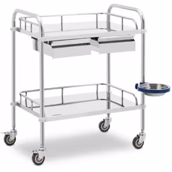 ⭐⭐⭐⭐⭐ Ayez toujours tout à portée de main avec ce chariot médical roulant en inox de marques Steinberg Systems ✅ Modèle: SBS- ...