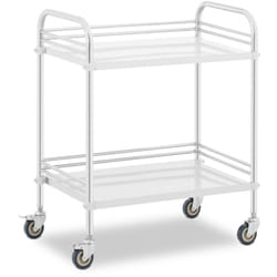 Voiture de laboratoire - Acier inoxydable - 2 étagères 63 x 40 x 12,5 cm - 20 kg