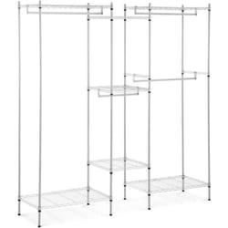 Royal Catering - Penderie Ouverte Portant à Vêtements Dressing Avec Étagère 189x45x196 cm 210 kg