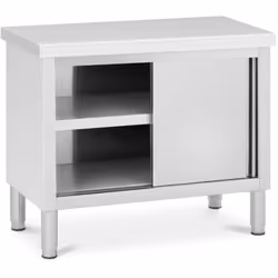 ⭐⭐⭐⭐⭐ Meuble bas compact avec portes coulissantes de marques Royal Catering ✅ Modèle: RCAT-100/50-WT ✅ Article: 10012543 ⬇️ C ...