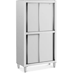Royal Catering - Armoire Sur Pied En Inox Meuble Cuisine Portes Coulissantes Largeur 100 cm