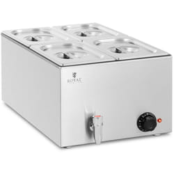 Royal Catering - Bain-Marie Professionnel Maintien Au Chaud Robinet 600 w 2xGN 1/2