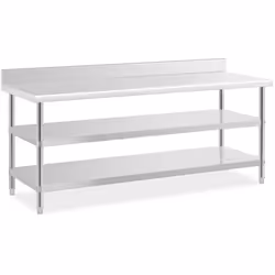 ⭐⭐⭐⭐⭐ Une table en inox faite pour durer qui offre un vaste espace de rangement de marques Royal Catering ✅ Modèle: RCAT-200/ ...
