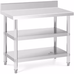 ⭐⭐⭐⭐⭐ Une table en inox faite pour durer qui offre un vaste espace de rangement de marques Royal Catering ✅ Modèle: RCAT-100/ ...