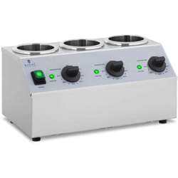 Royal Catering - Saucen Warmer - 3 x 1 l - Panneau de commande ci-dessus