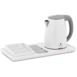 Royal Catering - Hôtel professionnel Kettle - blanc - 1,2 l - 1800 w - avec café et station de thé