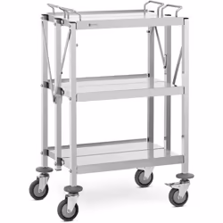 ⭐⭐⭐⭐⭐ Un chariot de service avec trois tablettes à la fois compact et mobile de marques Royal Catering ✅ Modèle: RCSW-100 ✅ A ...