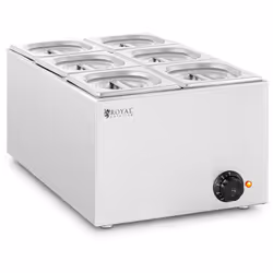 ⭐⭐⭐⭐⭐ Un bain-marie professionnel avec 6 x Bacs GN 1/6 bacs et couvercles de marques Royal Catering ✅ Modèle: RCBM_GN1/6_1 ✅  ...