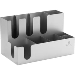 Royal Catering - Présentoir pour gobelets et couvercles 9 compartiments en acier inoxydable