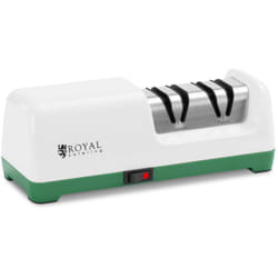 Royal Catering - Aiguiseur de couteau Diamant Électrique 2 niveaux 20° Blanc