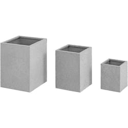 Royal Catering - Pots de fleurs Lot de 3 Pot de fleur Inox Imitation grès