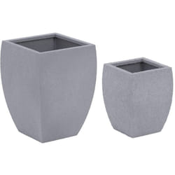 Royal Catering - Pots de fleurs Lot de 2 Pot de fleur Acier corten Conique / arrondi