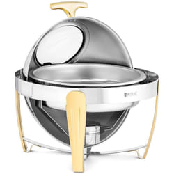 Royal Catering - Chafing Dish Chauffe-plat professionnel Couvercle Rond 6L 1 Brûleur