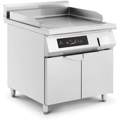 Gril Professionnel Induction 10000W lisse 180 min 80-300 °c Espace de rangement