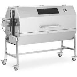 Barbecue tourne broche avec moteur 40 kg Longueur broche : 138 cm Inox Pare-vent