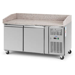 Table réfrigérante sur roulettes - 390 l - 2 compartiments - 155 x 80 cm - Classe B - Inox - Royal Catering