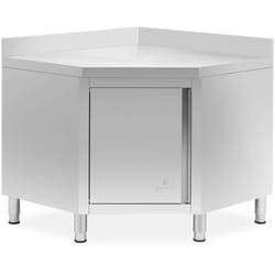 Armoire d'angle inox avec dosseret 100 x 100 cm - Caisson de cuisine bas