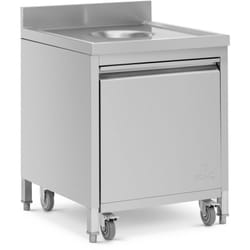 Poubelle avec caisson mobile 50 l Large ouverture frontale Dosseret Inox
