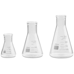 Verres de laboratoire - Fioles Erlenmeyer - ensemble de 3 pièces