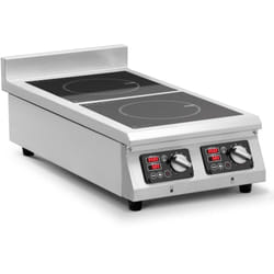 Royal Catering - Plaque à induction - 2 x 28 cm - 60 à 240 °c - 400 v - Minuterie