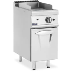 Plancha gaz 6 kW rainurée 50 - 300 °c Propane/LPG/gaz naturel avec armoire intégrée