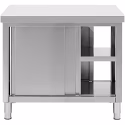 ⭐⭐⭐⭐⭐ Meuble bas avec double ouverture compact et plan de travail renforcé de marques Royal Catering ✅ Modèle: RCSSCB-100X70- ...