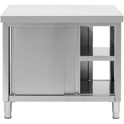 Royal Catering - Armoire de travail inox avec trappe - eco - 100 x 70 cm - 500 kg