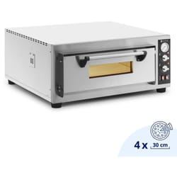 Royal Catering - Four à pizza électrique - 4 x 30 cm - 1 chambre - 4200 w - brique réfractaire