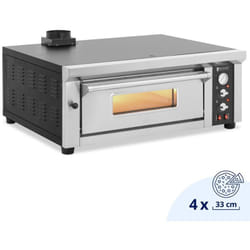 Royal Catering - Four à pizza électrique 4 x 33 cm 1 cavité 4 200 w avec chamotte