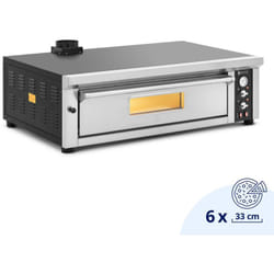 Royal Catering - Four à pizza électrique 6 x 33 cm 1 cavité 6 600 w 400 v avec chamotte