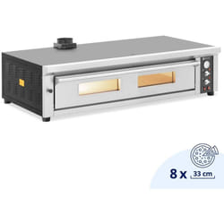 Royal Catering - Four à pizza électrique 8 x 33 cm 1 cavité 8 400 w 400 v avec chamotte