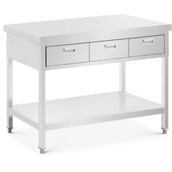 Royal Catering - Table de travail en inox - 120 x 60 cm - 436 kg - 3 tiroirs