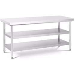 ⭐⭐⭐⭐⭐ Une table durable en inox qui offre un vaste espace de travail et de rangement de marques Royal Catering ✅ Modèle: RCWT ...