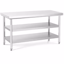 ⭐⭐⭐⭐⭐ Une table durable en inox qui offre un vaste espace de travail et de rangement de marques Royal Catering ✅ Modèle: RCWT ...