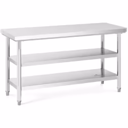 ⭐⭐⭐⭐⭐ Une table durable en inox qui offre un vaste espace de travail et de rangement de marques Royal Catering ✅ Modèle: RCWT ...