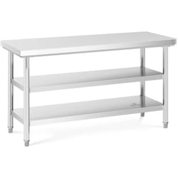Royal Catering - Table De Travail Inox 2 Étagères Professionnelle Plan De Travail 15060cm 600kg