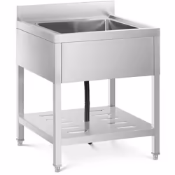 ⭐⭐⭐⭐⭐ Évier professionnel ultraprofond avec tablette et dosseret de marques Royal Catering ✅ Modèle: RCSSS-70X70-S ✅ Article: ...