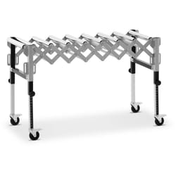 Rolenbahn - 130 kg - 147 cm - 9 rouleaux - Réglable de hauteur - pliable