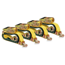 MSW - 4x Sangle D'Arrimage à Cliquet Tendeur Pour Remorques Voiture 2,5m x 38mm 1,5t