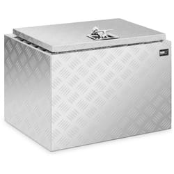 Caisse à Outils En Alu Damier Remorque Camping Car Aluminium 45x60x45cm 120L