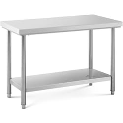 Royal Catering - Table Inox Professionnelle Préparation Plan De Travail Étagère 12060 cm 137 kg