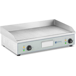 Plancha Électrique Professionnelle Plaque De Cuisson Rainurée Fer 40x73cm 4,4kW