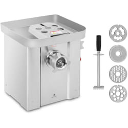 Royal Catering - Hachoir à Viande Électrique Professionnel Grilles Et Lames Inox Poussoir 1500w