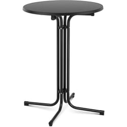 Royal Catering - Table Haute De Bar Bistrot Mange Debout Restaurant Mobile Plateau ø 80cm Noir