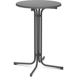 Royal Catering - Table Haute De Bar Bistrot Mange Debout Restaurant Mobile Plateau ø 70cm Gris