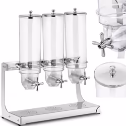 Code fabricant : 10011387 Le pratique distributeur de céréales Royal Catering vous permet de stocker et de distribuer facilem ...