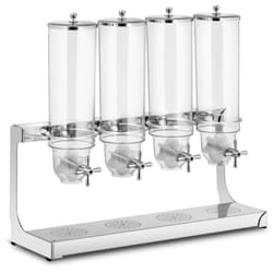 Royal Catering - Distributeur De Céréales Quadruple Récipient Rangement Transparent Aliments Secs